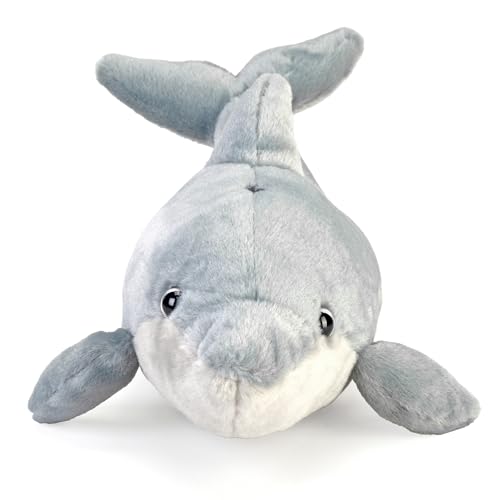 Wild Republic Dolphin Plush Toy, Sea Creature, Soft and Fluffy, Cuddlekins Mini, W21 x D36 x H16cm (Product Code: 22449)