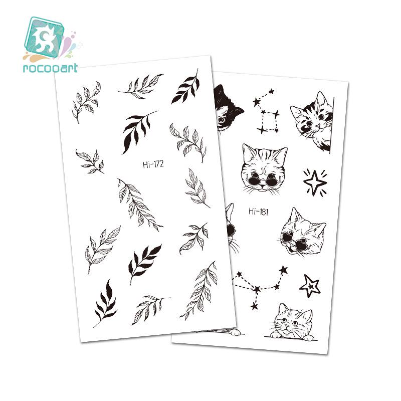 Ricalon Blue Luminous Love Couple Finger Tattoo Stickers