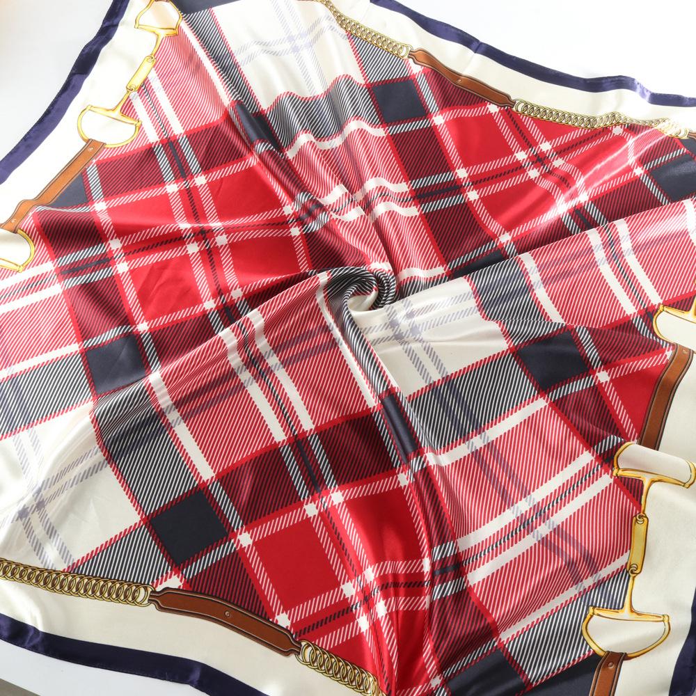 High-quality Luxurious Silk Scarves Headband Scarfs Neck Scarf For Women Chain Silk Scarf Women's Decorative Shawl