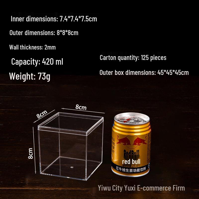 Transparent Acrylic Storage Box with Lid for Jewelry, Gifts, or Wedding Candy Display
