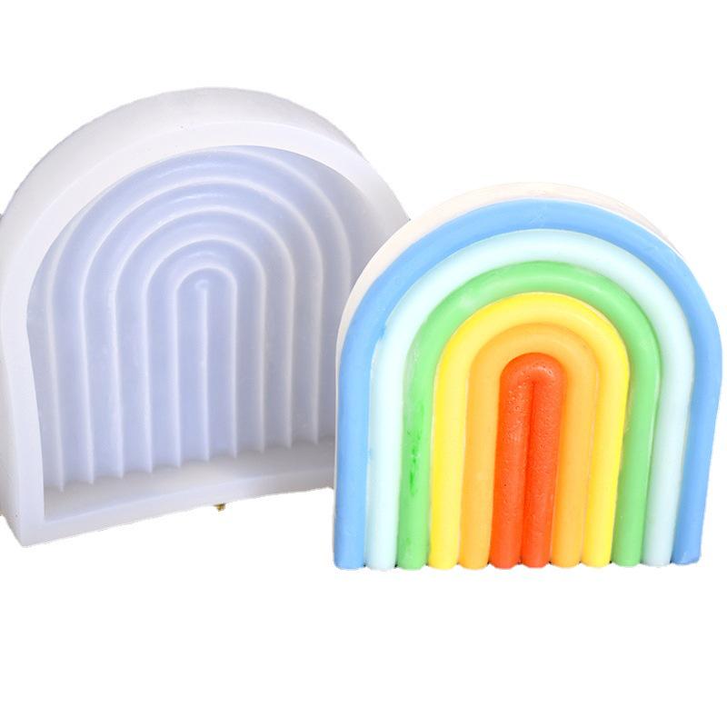 Geometrische Bogenbrücke Kerzenform - Silikon Koreanischer Schmuck