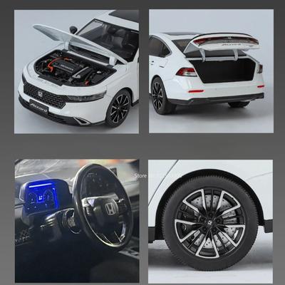 1:18 Scale GTR R34 Honda Accord Car Model Toy Sound Light Doors Opened Shock Absorption Alloy Models Collection Children's Gifts