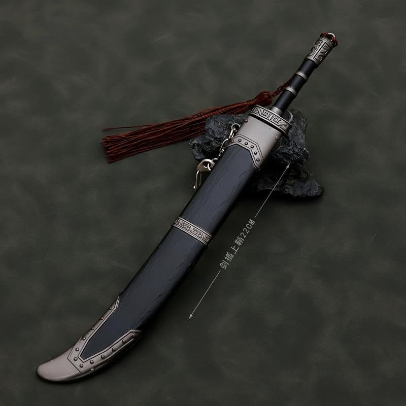 [Nekogamiyama] Suikoden: Yang Zhi's Sword, Heroic General and Weapon, 22cm Long / Miniature Figurine, Collector's Decor