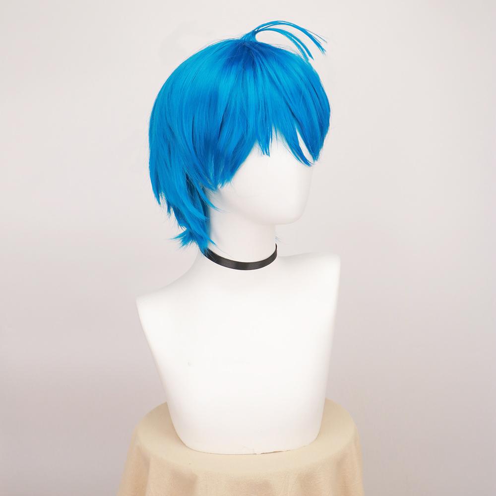 Movie Inside Out  2 Joy Wigs Short Blue Heat Resistant Hair Cosplay Costume Wigs Inside Out Disgust Cosplay Synthetic Wig