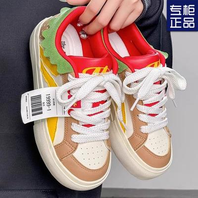 Schuhe mit dicker Sohle Damen Herbst neue Nische originelle Burgerschuhe vielseitige amerikanische Casual Brotschuhe