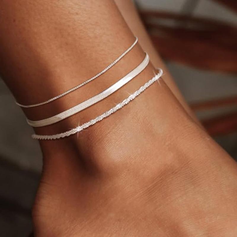 Stylish Waterproof Layered Ankle Bracelets 2/3Pcs for Women Ideal for Beach and Weekend Getaways