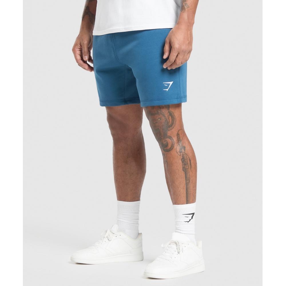 Gymshark Crest 7  Shorts Success Blue A2a1s Udbq