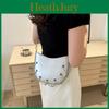 Trendy Chic Saddle Bag For Girls Cute Pu Leather Crossbody Shoulder Bag With Zipper Closure