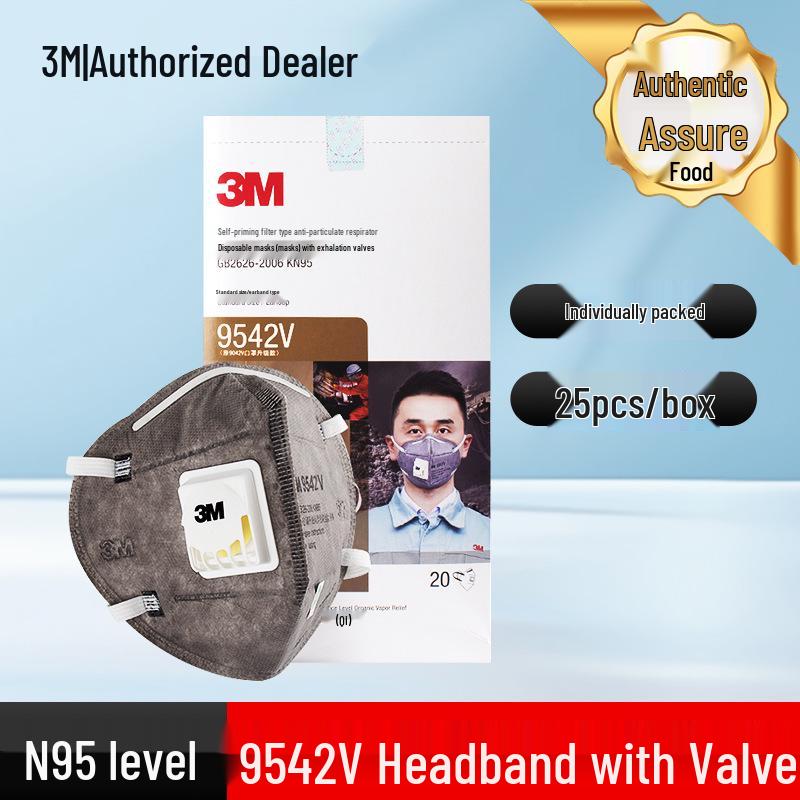 3M 9501+ KN95 Folding Anti-Dust & Anti-Smog Mask with Valve & Ear Loop, Individually Packaged