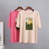 Hirsionsan Nya roliga tecknade T-shirts Kvinnor Kawaii Casual Oversized Tees Par Mjuk bomull O-hals Kvinnliga Grafiska Toppar