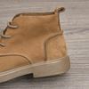 Autumn Men's Wide-Toe Casual Leather Martin Boots - Retro Lace-Up Mid-Top Cotton Shoes