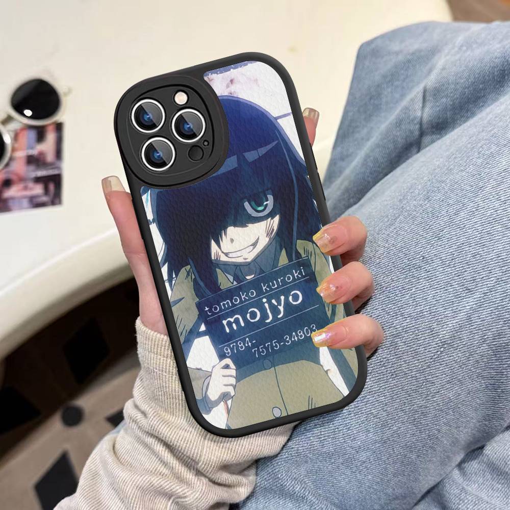 Watamote K-Kuroki T-Tomoko Leather Phone Case For IPhone 16 15 14 13 12 11 Pro Max Plus Shockproof Cover