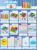 First Grade Math Teaching Aid Set with 3D Geometric Figures and Arithmetic Tools