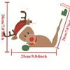 Elk Car Wiper Sticker Creative Father Christmas Wiper Stickers Father Christmas, Moose Car Rear Window Sticker