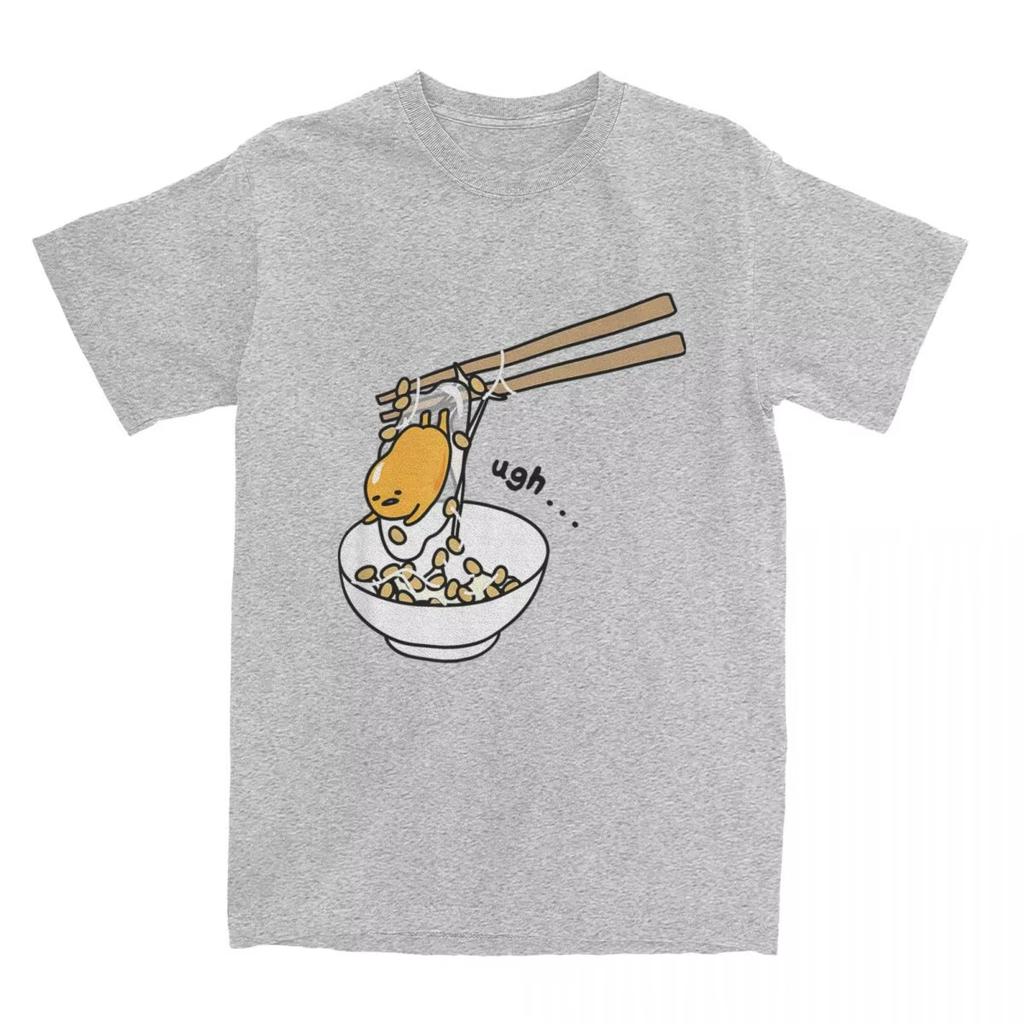 Gudetama Chopsticks T-Shirt Men Women Novelty Cotton Tees Round Neck Short Sleeve T Shirts Summer Tops