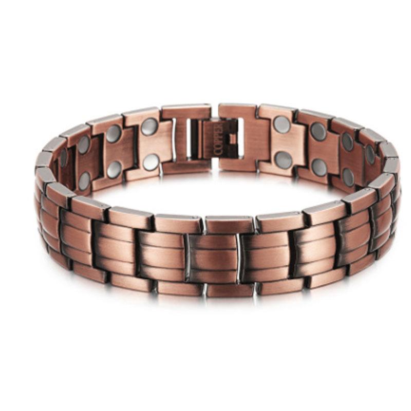 Bronze Black Double Row Magnet Red Copper Full Magnetic Bracelet Magnetic Therapy Women's Bracelet