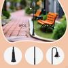 3 Pieces Mini Street Posts Light Model Dollhouse Decoration 3V Accessories Retro Sand Table Lighting