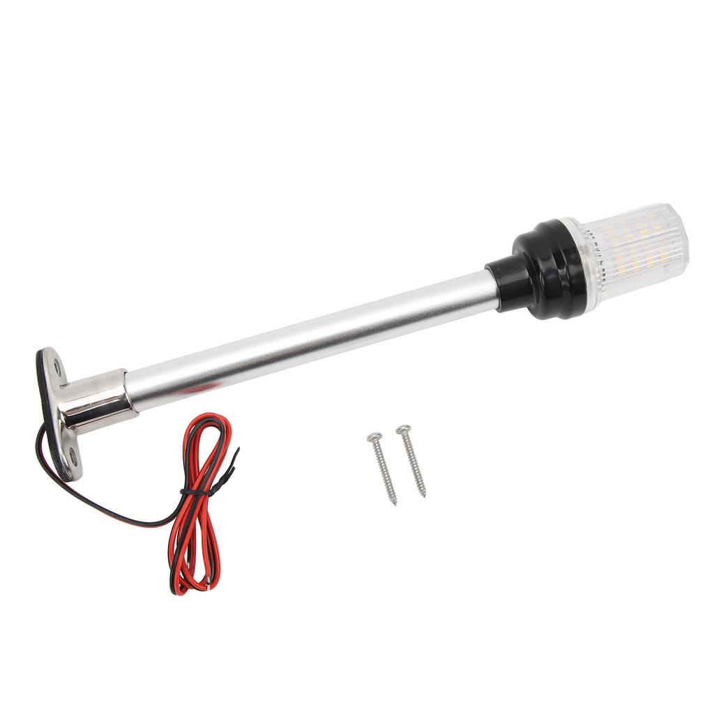 12in Boat Anchor Light 63 LEDs 360 Degree All Around Stern Pole Light 316 Stainless Steel Base For Fishing Boats Yacht