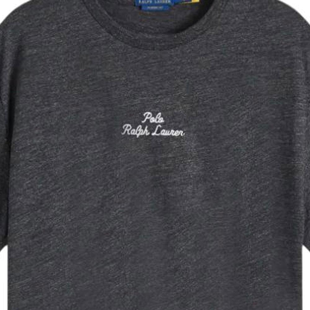 Polo Ralph Lauren Embroidered Drop Shoulder Round Neck Short Sleeve T-Shirt Men Tops Black 710936585-022