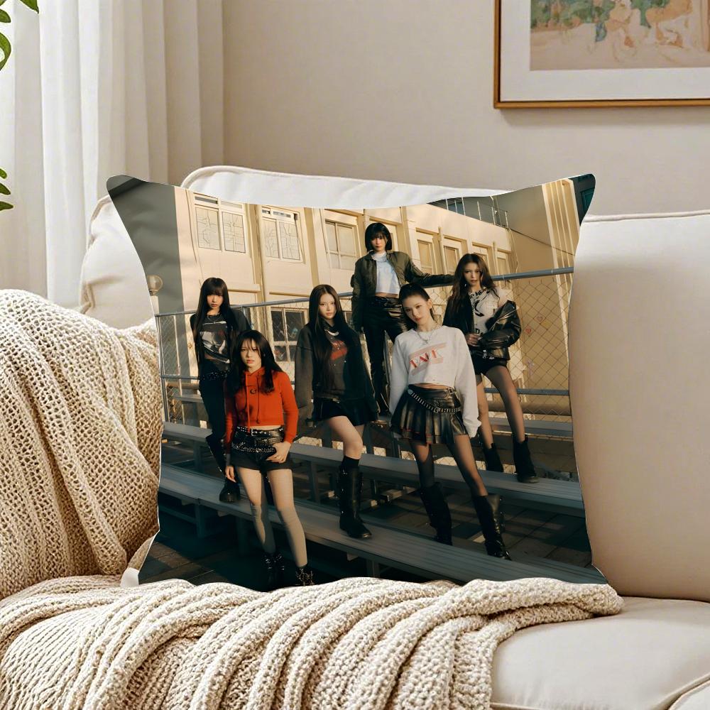 GirlGroup Kpop Iizna Cushion Cover Pillowcase Antidustmite Living Room Sofa Decor Cushion Room