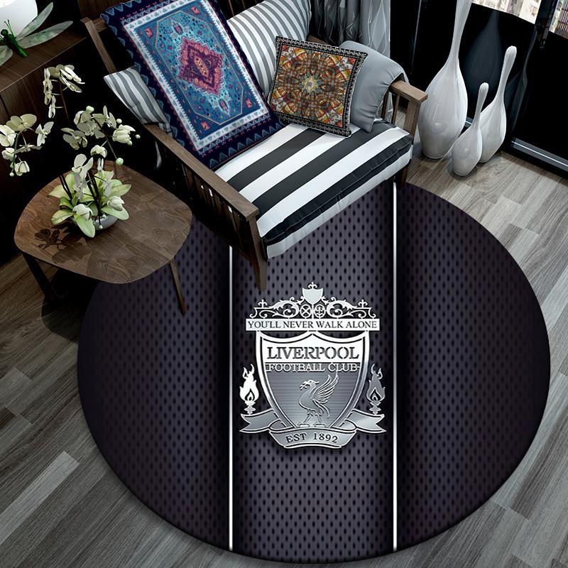 Liverpool Football Club3 Round Area Rug,Carpet Rug for Living Room Bedroom Sofa Playroom Decor,Non-slip Floor Mat