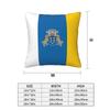 Spain Flag Oceano Canary Islands 2 Pcs Square Pillowcase Pillow Cover Cushion Decor Comfort Throw Pillow For Home Car
