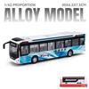 1:42 New Energy Bus Alloy Metal Diecast Model Car Boy’s High Simulation Model Car Children Toy Holiday Gift Home Decoration Boy