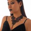 Gothic Choke Necklace Halloween Party Geometric Lace Lace Collarbone Chain
