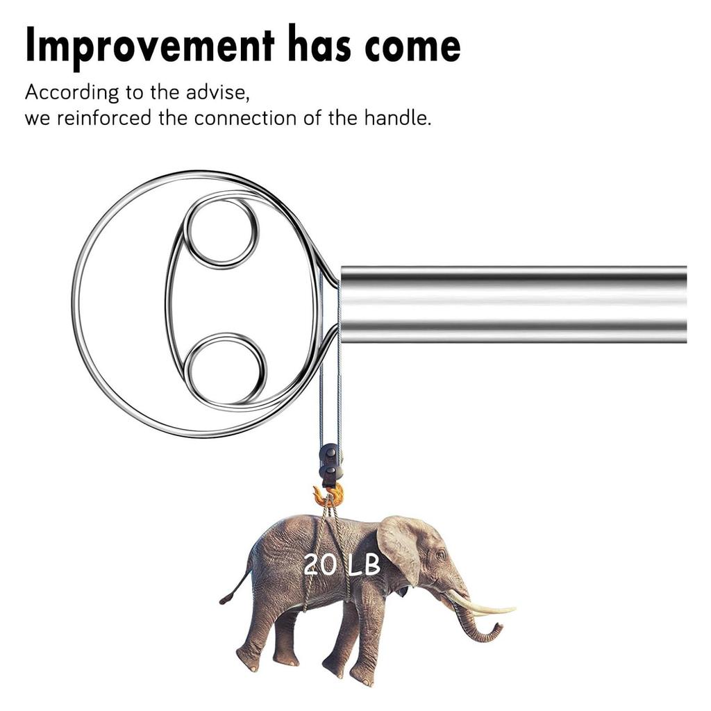 304 Stainless Steel Dough Whisk, Dishwasher Safe Danish Dough Whisk, Dutch Bread Whisk for Sourdough, Pizza, Pastry, Cake Batter, 12-inch Sourdough