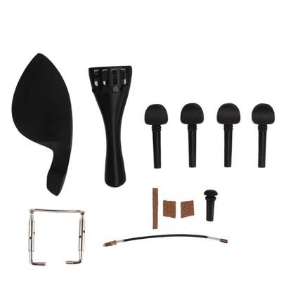Violin Fiddle Accessories Kit Replacement Parts Metal Wooden for 44 Size Musical Instrument