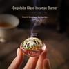 Pocket Glass Furnace: Compact Sandalwood Incense Burner & Holder for Home, No-Stick Powder Plate