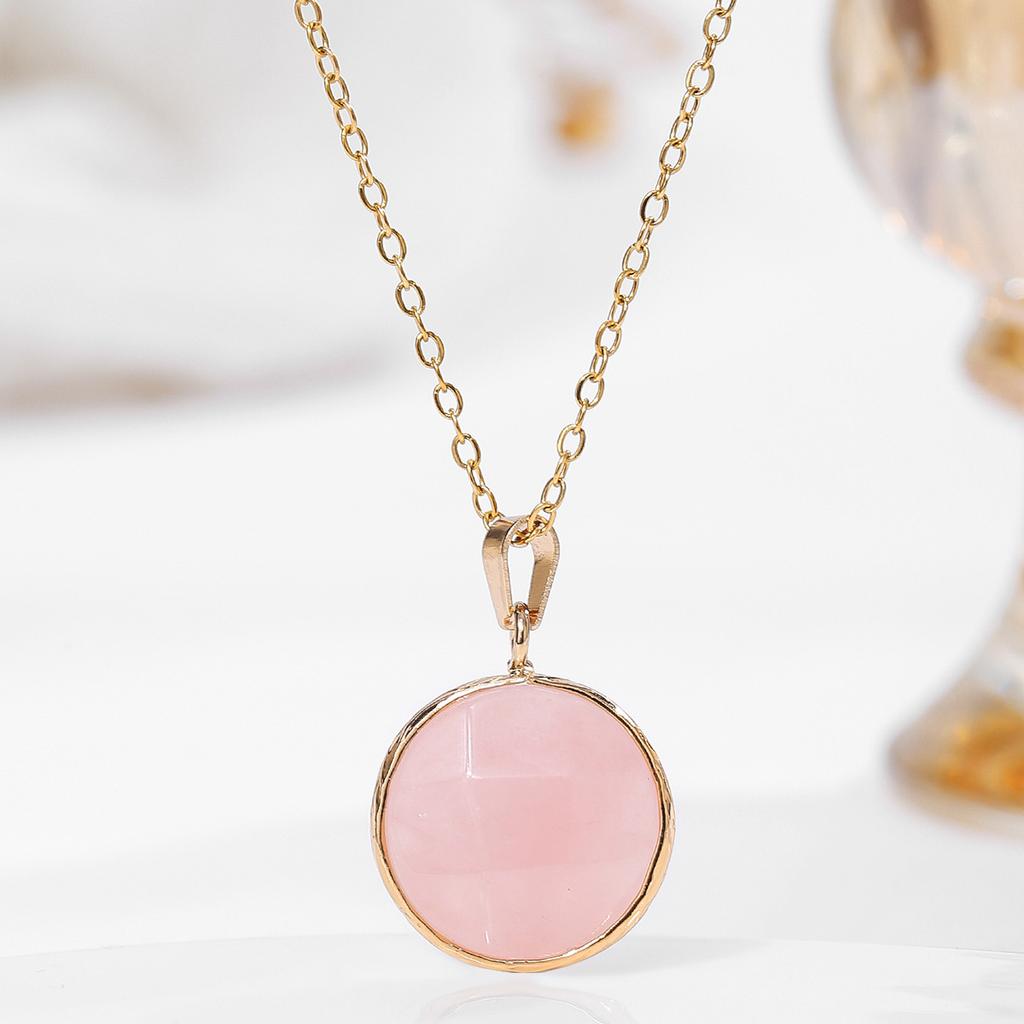 Natural crystal pendant, cut surface, amethyst necklace, semi precious gemstone necklace, Bohemian jewelry