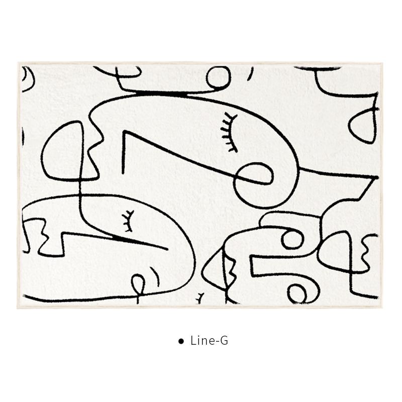

Modern Minimalist Rugs for Bedroom Light Luxury Large Area Carpet Lounge Rug Living Room Decoration Plush Carpets Non-slip Mat 80*120cm