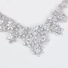 Luxuriöses Weihnachts-Zirkon-Blumenranken-Halsketten- & Ohrring-Set