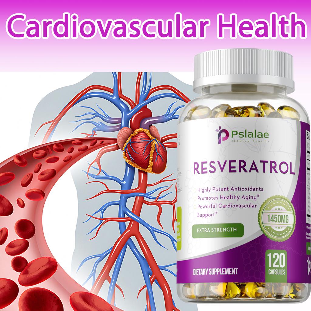Eine reine, natürliche und wohltuende Mischung aus Resveratrol, die die Herz-Kreislauf-Gesundheit unterstützt, antioxidative Vorteile bietet und für Erwachsene geeignet ist.
