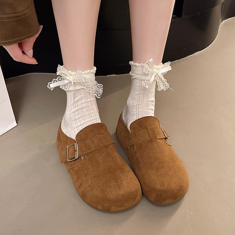 Fashion 2025 Spring and Autumn New Women's Fashion Style Half Drag Shoes with Thick Sole and Medium Heel Casual Outerwear Shoes
