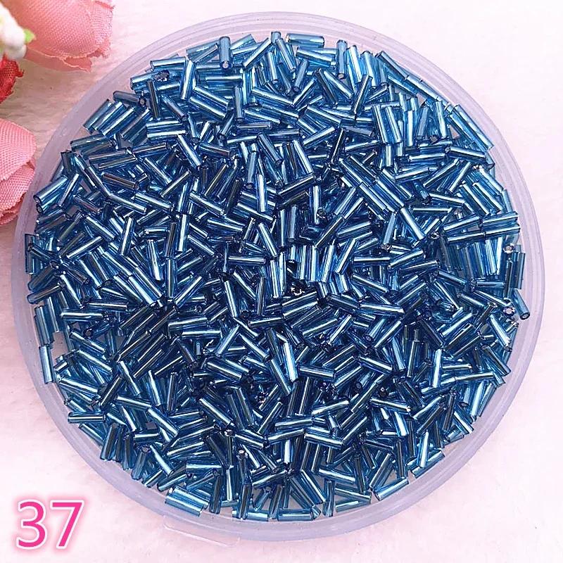 New 2*6.5mm 400pcs/lot Czech Cylindrical Glass Bugle Beads European Seed Long Tube Two Hole Loose Beads for Jewelry Making