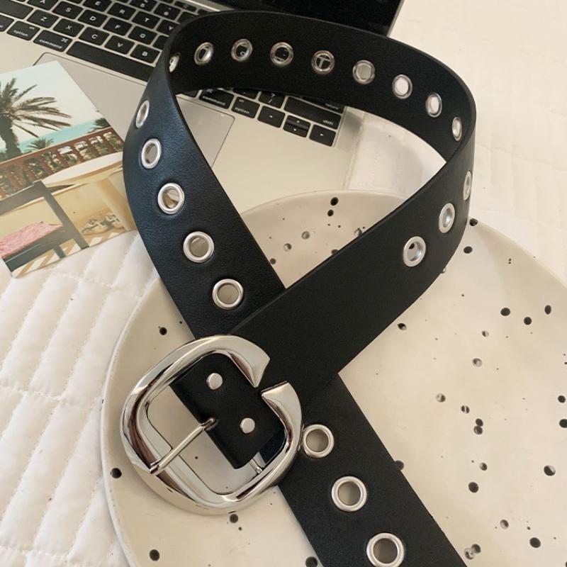 Punk Style Design Sense Wide Belt Female Y2k Personality Advanced Sense With Skirt Jeans Belt PU Leather Belt Accessories