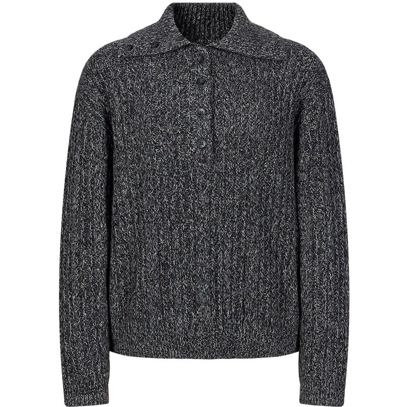 

JOOZZII Annakol Women s Wool Cable Knit Big Lapel Sweater M