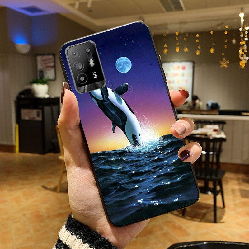Funda Dance Of Dolphin Phone Cover For OPPO A74 A94 5G A3S A5 A5S A9 A12 A15 A15S A52 A53 A53S A72 A73 2020 A91 5G Cases Coque