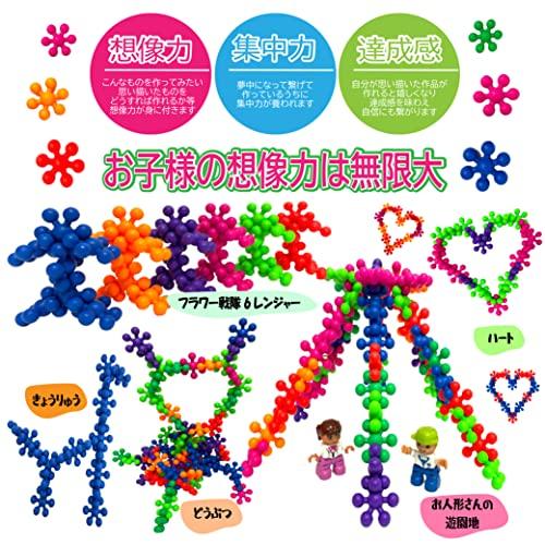(SHOP SHIMATARO) Flower Blocks, 300-Piece Set, with Instructions and Case