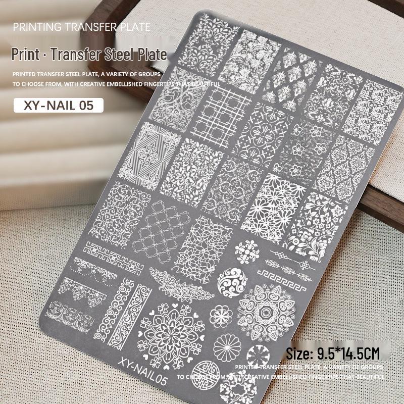 

Пластина для стемпинга ногтей - Кружево, Бабочки и Цветочные дизайны с силиконовым штампом