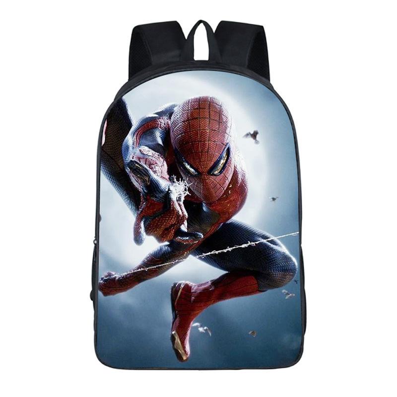 Spider-Man Backpack Elementary And Secondary School School Bag Large Capacity Cartoon Anime Boys Backpack Superman Spider-Man