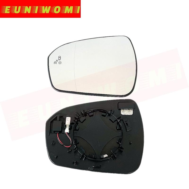 Heated Wide Angle Car Mirror Glass with Blind Spot Warning FOR FORD Mondeo Fusion 2013-
