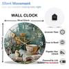 30cm Round Clear Glass Clock Custom Logo Printing High Transparency Silent Modern Wall Decor