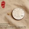 S925 Sterling Silver Hollow Coin Spacer Beads for DIY Bracelets and Necklaces - Gold Plated for Wealth and Luck.