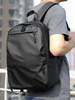 Grote leren casual rugzak voor heren: Lichtgewicht school- en laptoptas