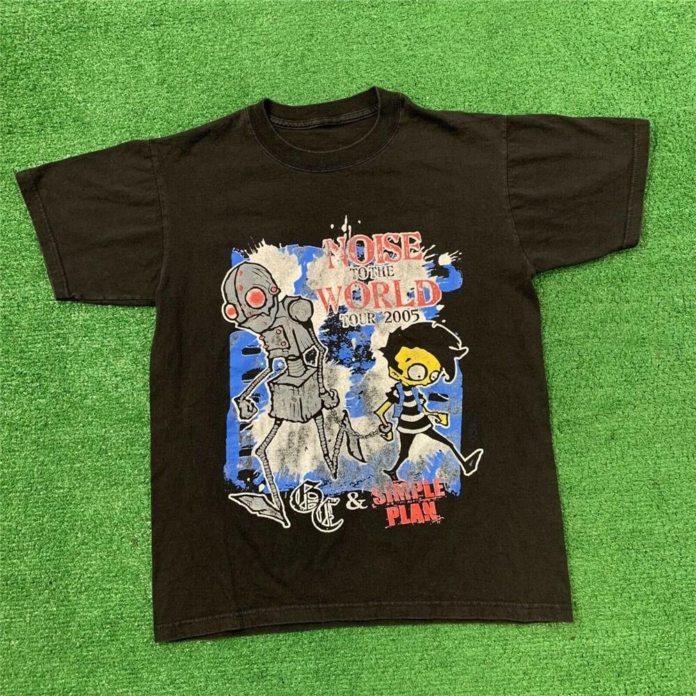 2005 Good Charlotte Simple Plan Shirt Classic Black Unisex S-234XL Unisex T-Shirt L