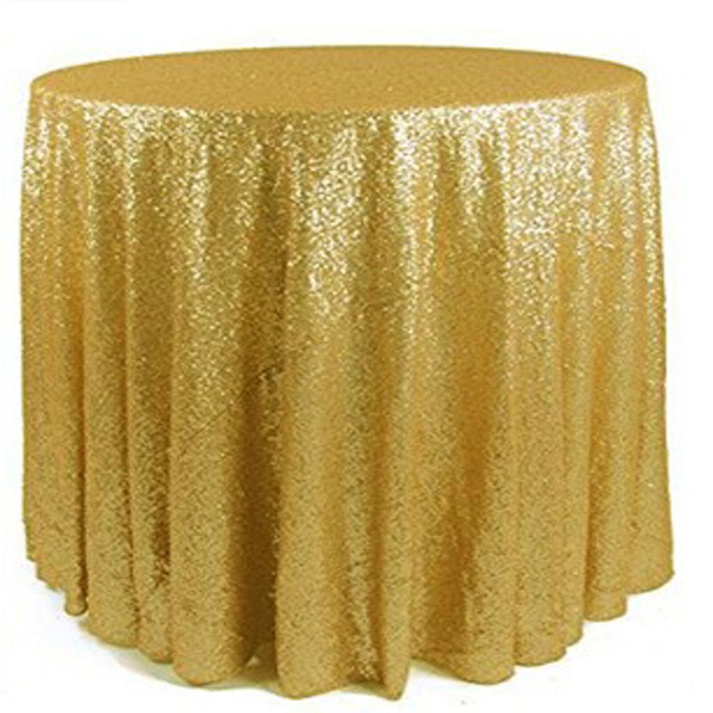 Elegant And Shimmering Sequin Tablecloth 48'' Round For Wedding And Dining Tables