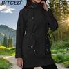 BITCED Spring/Fall Slim-Fit Hooded Windbreaker Jacket for Women - Versatile Casual Top